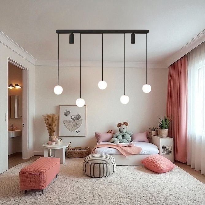 LED пендел с абажур 56W еквивалент 220W с дистанционно