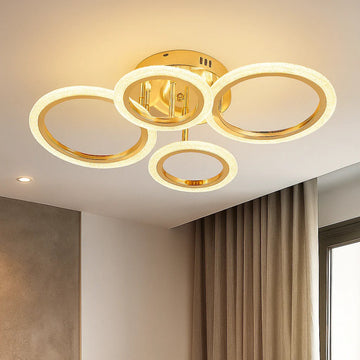 LED осветително тяло Mini Brevia Gold 2+2 Circle еквивалент 400W с дистанционно