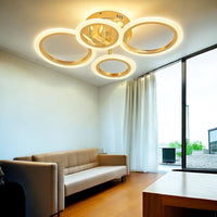 LED осветително тяло Mini Brevia Gold 2+2 Circle еквивалент 400W с дистанционно