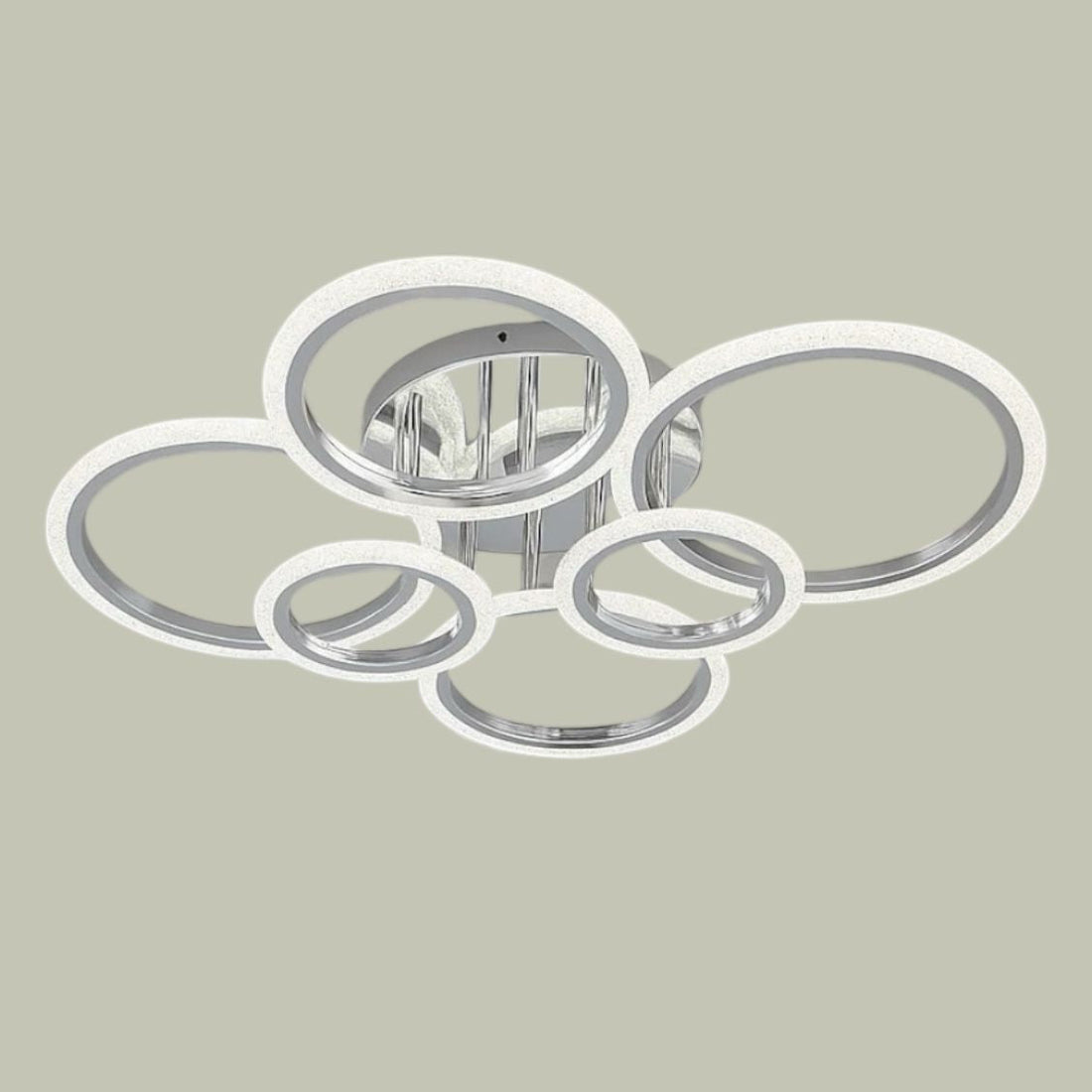 LED осветително тяло Maxi Brevia Silver 4+2 Circle еквивалент 800W с дистанционно