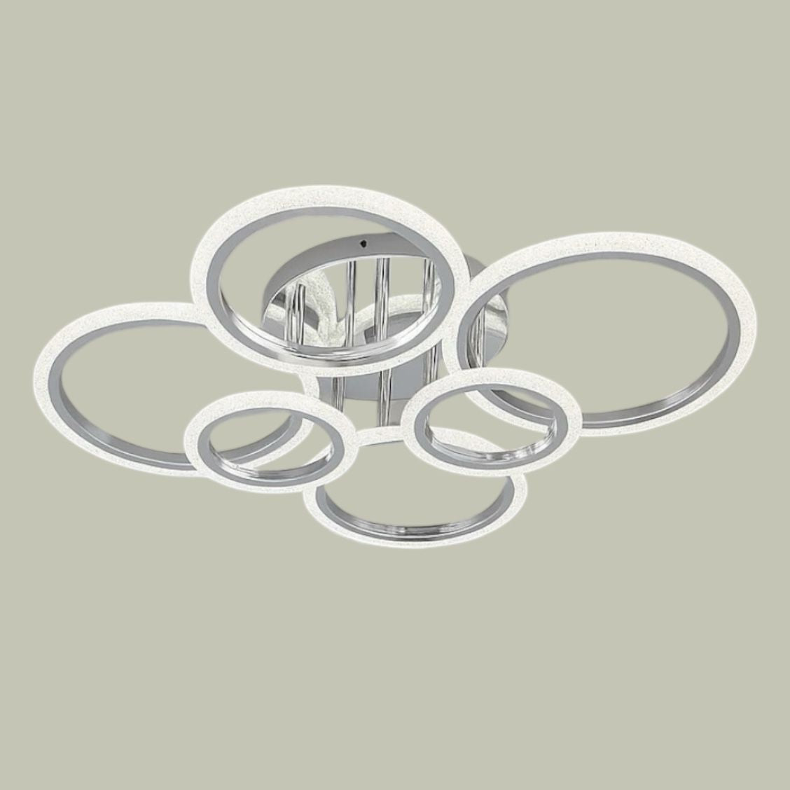 LED осветително тяло Maxi Brevia Silver 4+2 Circle еквивалент 800W с дистанционно