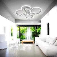 LED осветително тяло Maxi Brevia Silver 4+2 Circle еквивалент 800W с дистанционно