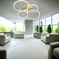 LED осветително тяло Mini Brevia Silver 2+2 Circle еквивалент 400W с дистанционно