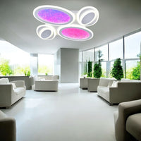LED осветително тяло RGB SIERA 4 Ovals 3 функции Еквивалент 600W Дистанционно