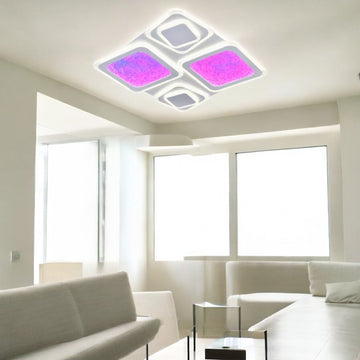 LED осветително тяло RGB SIERA 4 Squares 3 функции Еквивалент 600W с дистанционно