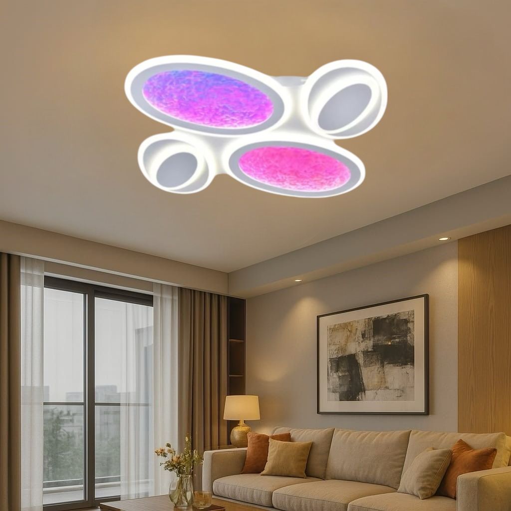 LED осветително тяло RGB SIERA 4 Ovals 3 функции Еквивалент 600W Дистанционно