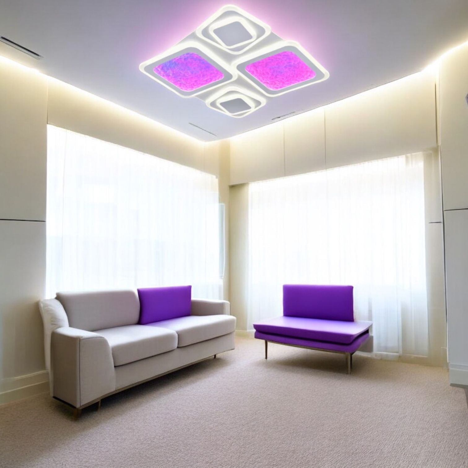 LED осветително тяло RGB SIERA 4 Squares 3 функции Еквивалент 600W с дистанционно