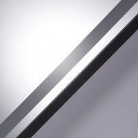 Кръгло LED огледало 80cm с черна рамка, часовник, температура, тъч и 3 вида светлина