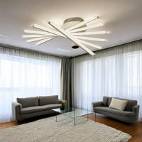 LED осветително тяло 6 LINES кръгъл дизайн бял Еквивалент 600W с дистанционно