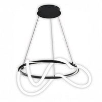 LED осветително тяло тип пендел MOURA Black 80CM еквивалент 400W с дистанционно