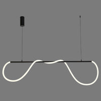 LED осветително тяло Nordic Black Rope Tube Линеен Еквивалент 300W с дистанционно