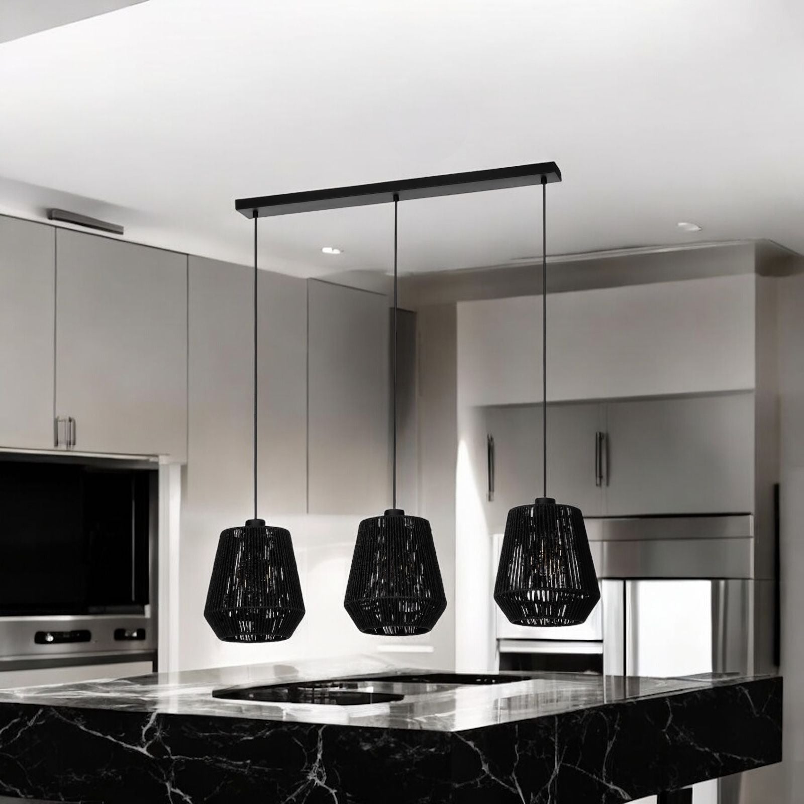 Окачено осветително тяло PERSLEY Black 110CM