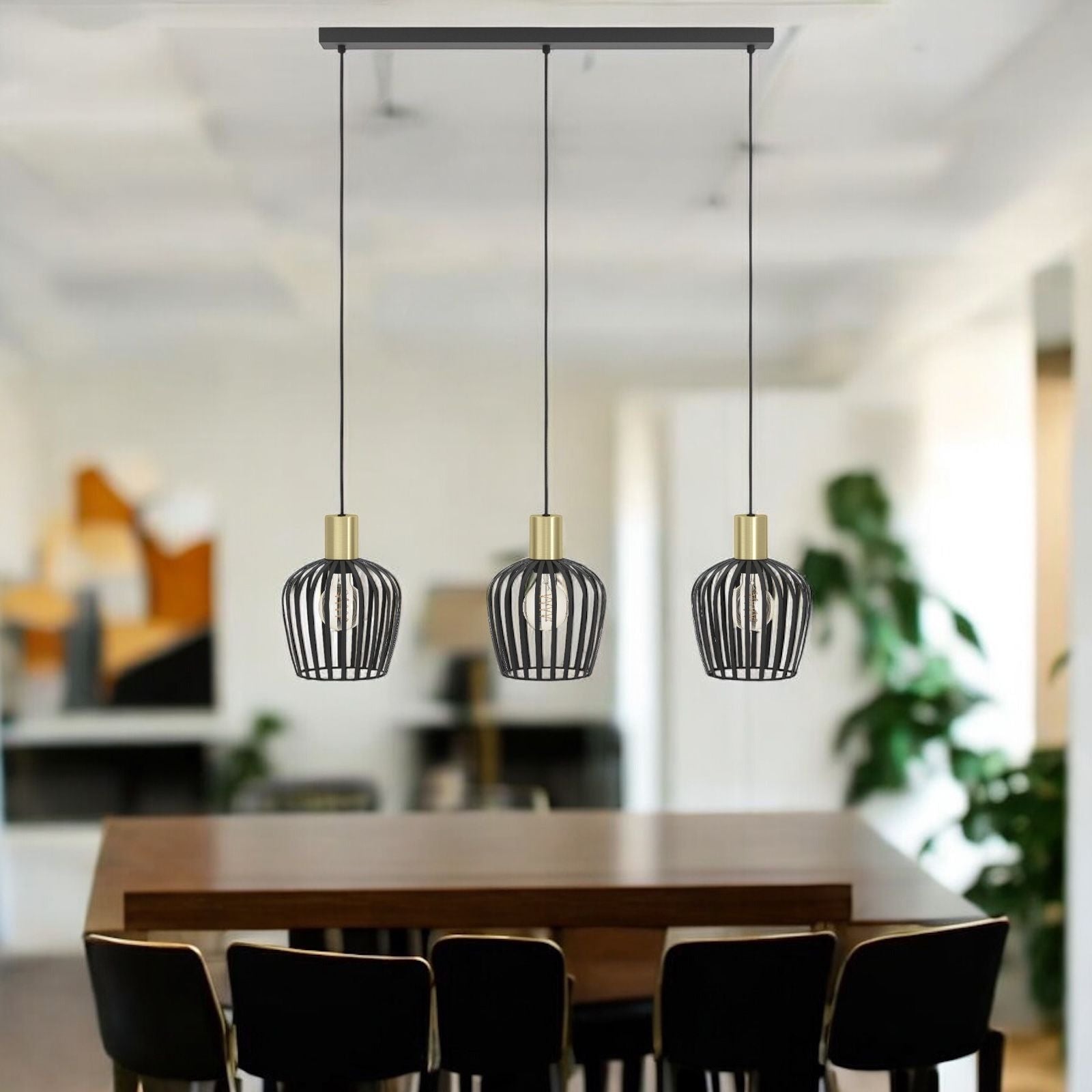 Осветително тяло тип пендел EMPOLI Black & Gold 110CM