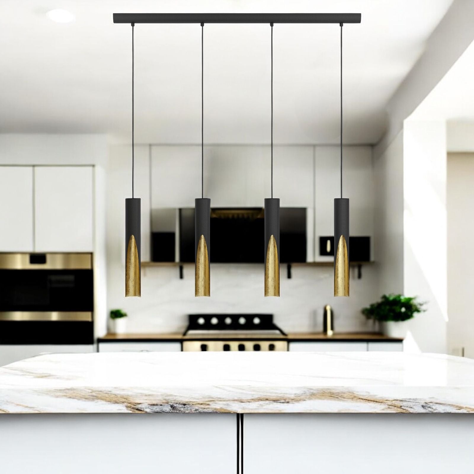 Осветително тяло тип пендел BARBOTTO Black & Gold 110CM
