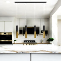 Осветително тяло тип пендел BARBOTTO Black & Gold 110CM