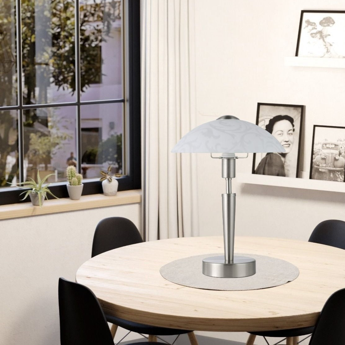 Декоративна димируема лампа SOLO Silver 32CM