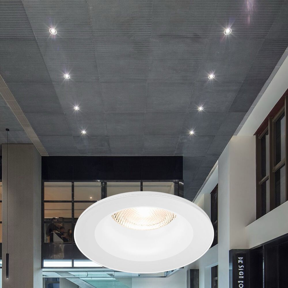 Вграден кръгъл спот IP54 бял фасунга MR16 Ø83x38mm