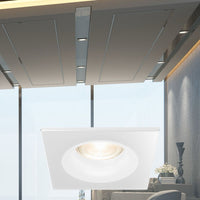 Вграден квадратен спот IP54 бял фасунга MR16 L84xH38mm
