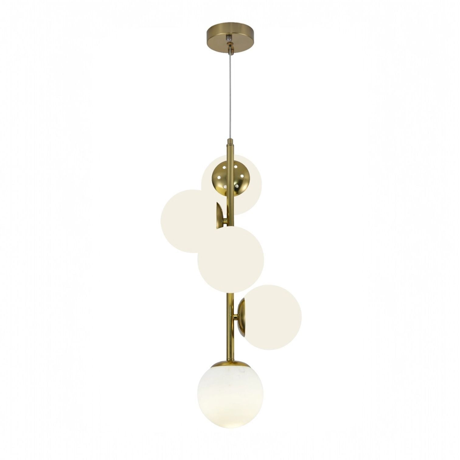 Пендел DIONIS Gold Мат Абажур 5xE27