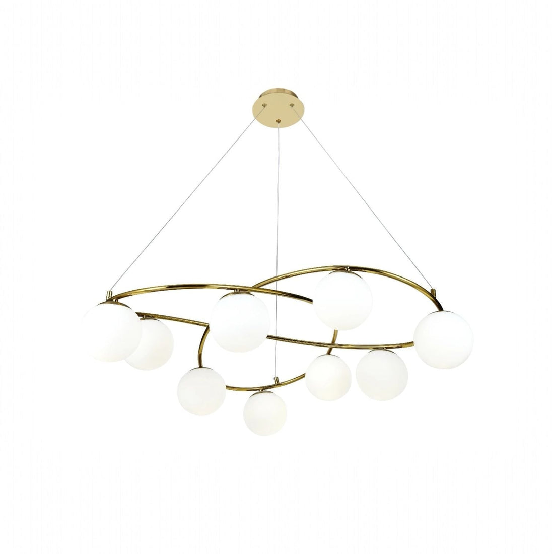 Lustra Suspendata DIONIS Gold Abajur Mat 9xE27 Chandeliers