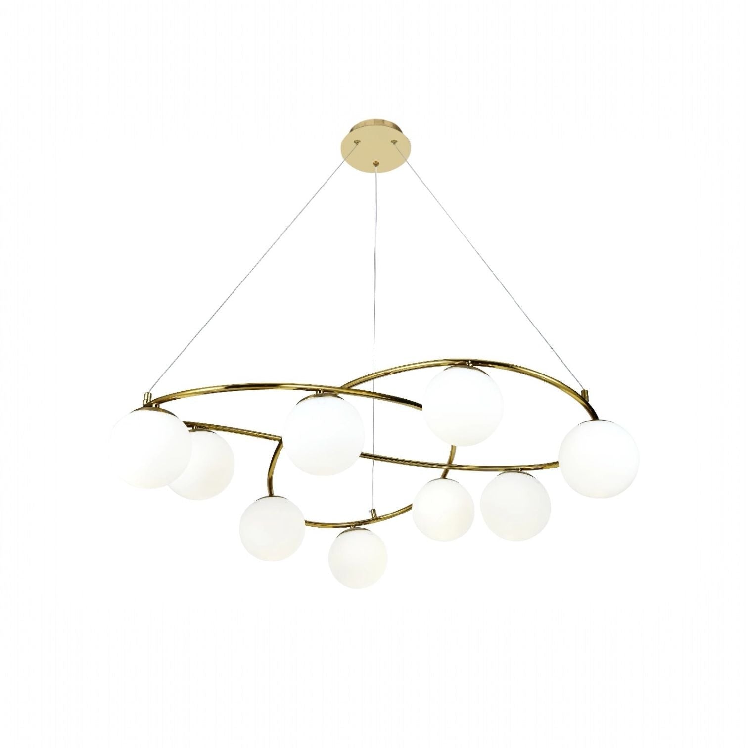 Lustra Suspendata DIONIS Gold Abajur Mat 9xE27 Chandeliers