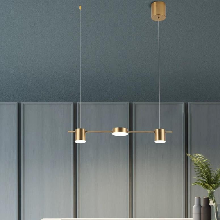 LED осветително тяло пендел Nordic Style Gold еквивалент 200W с дистанционно