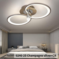 LED осветително тяло CHAMPAGNE Silver 2 Circles Еквивалент 300W Дистанционно
