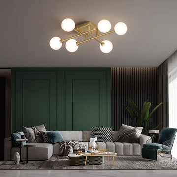 Lustra STREVA Gold Abajur MAT 6xE27 Chandeliers
