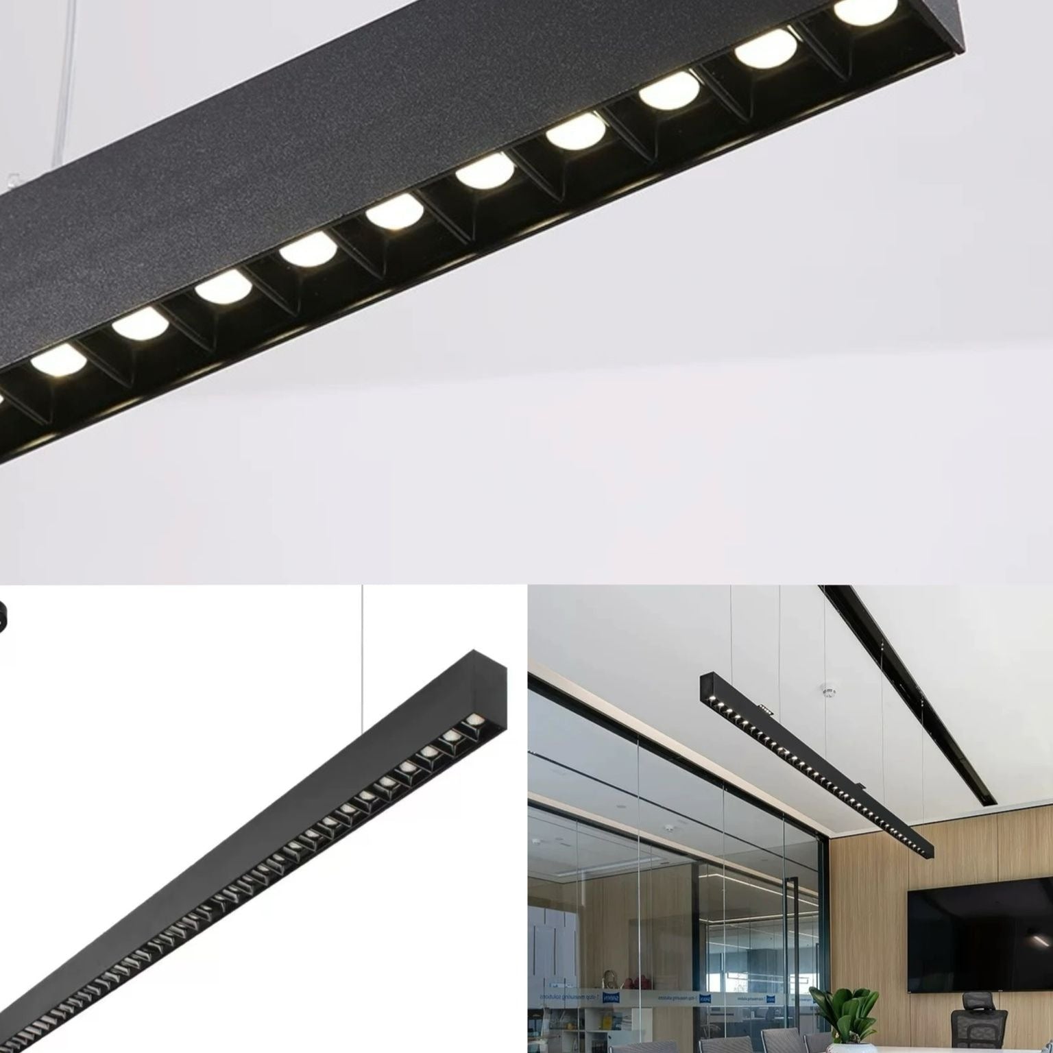 LED осветително тяло JIRA висящо Black еквивалент 250W