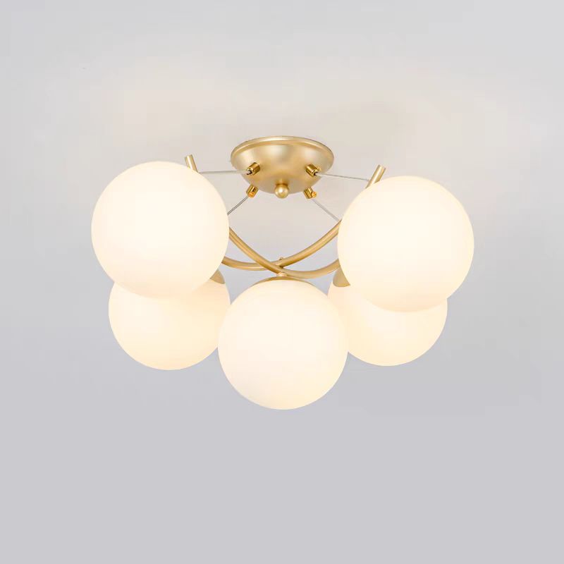 Lustra SERVA Gold Abajur Mat 5xE27 Chandeliers
