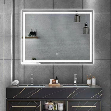 Правоъгълно LED огледало 80x60cm Touch 3 функции