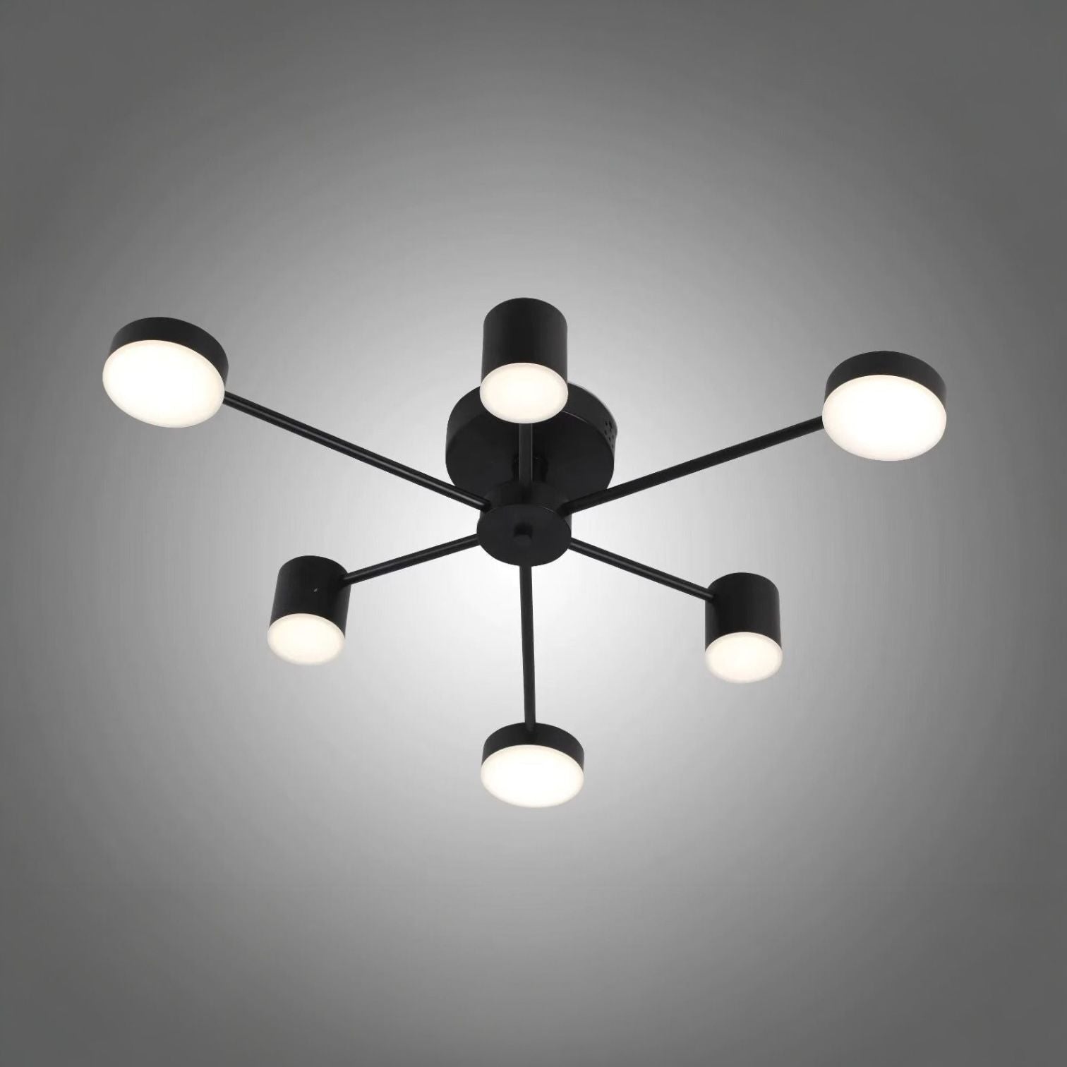 LED осветително тяло Nordic Style WEB Black еквивалент 300W с дистанционно