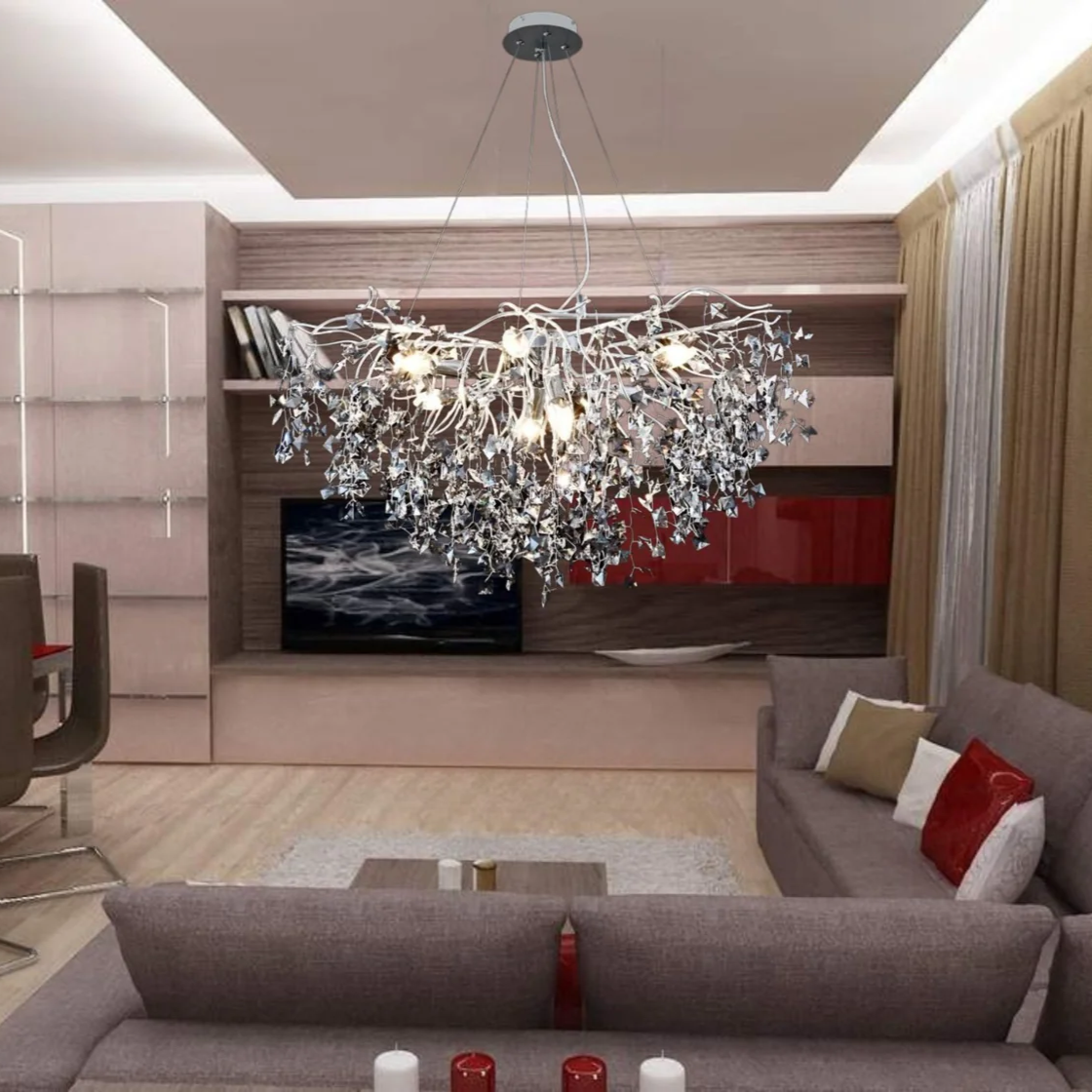 Полилей кристал LUXURY Silver SOFT 80cm