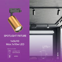 LED спот за магазин за шина Gold & Black фасунга GU10