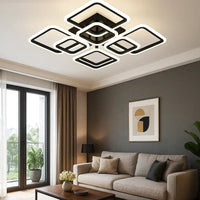 LED осветително тяло 4+4 Square Gigant Black еквивалент 1000W с дистанционно