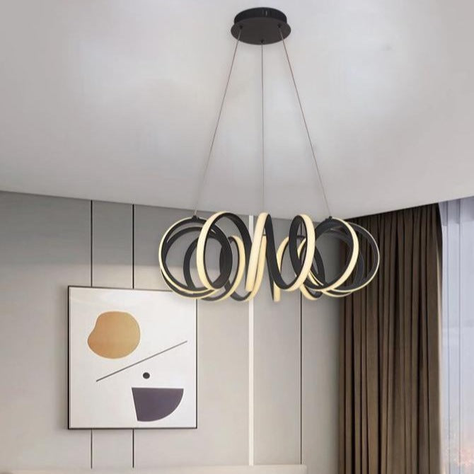 LED осветително тяло пендел POVRA Black еквивалент 300W с дистанционно