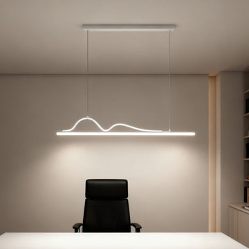 LED осветително тяло Snake, висящо, бяло, еквивалент 400W, с дистанционно