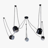 Модерно осветително тяло Custom Form Black Bowls 5xE27