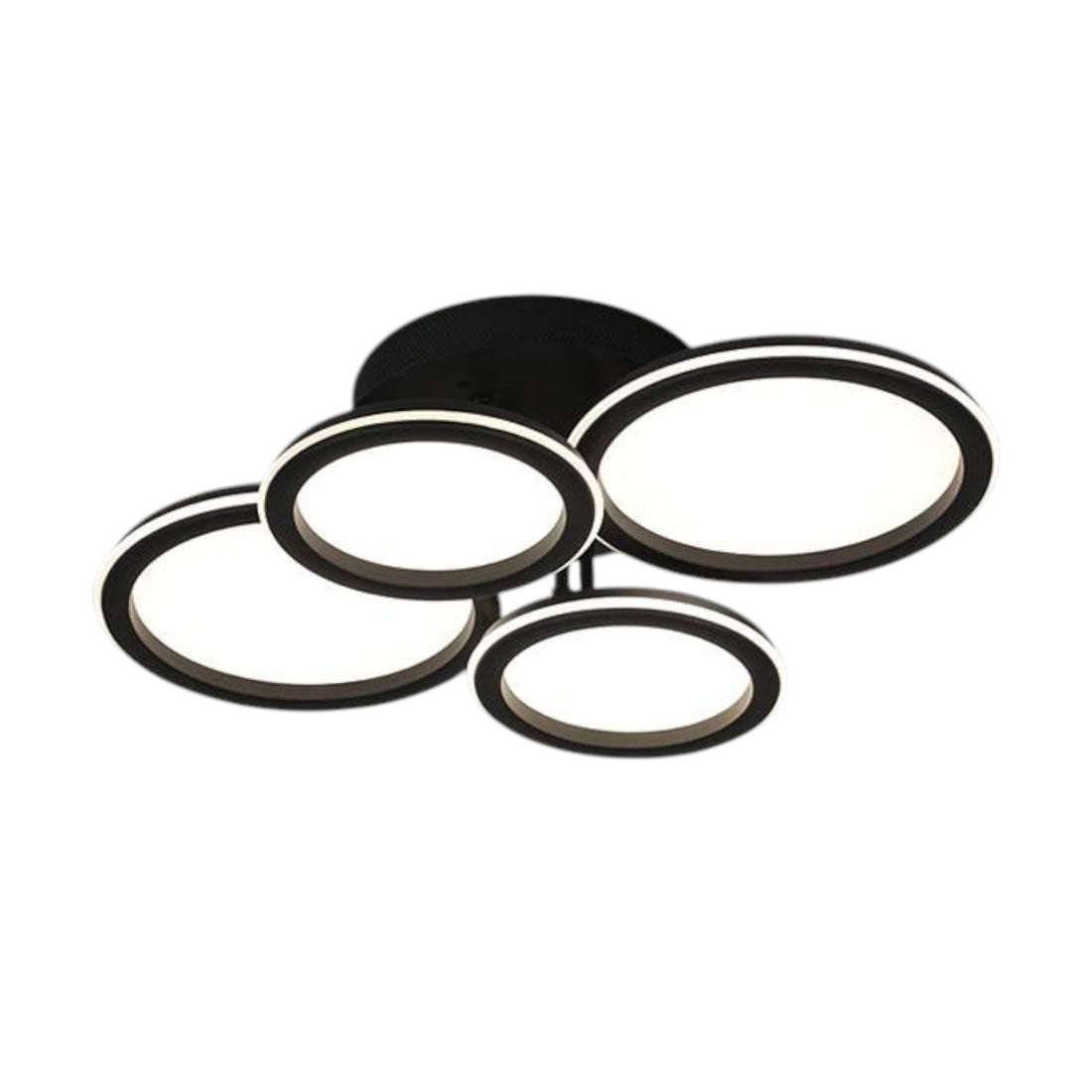 LED осветително тяло Polin 4 BLACK CIRCLE Еквивалент 600W Дистанционно