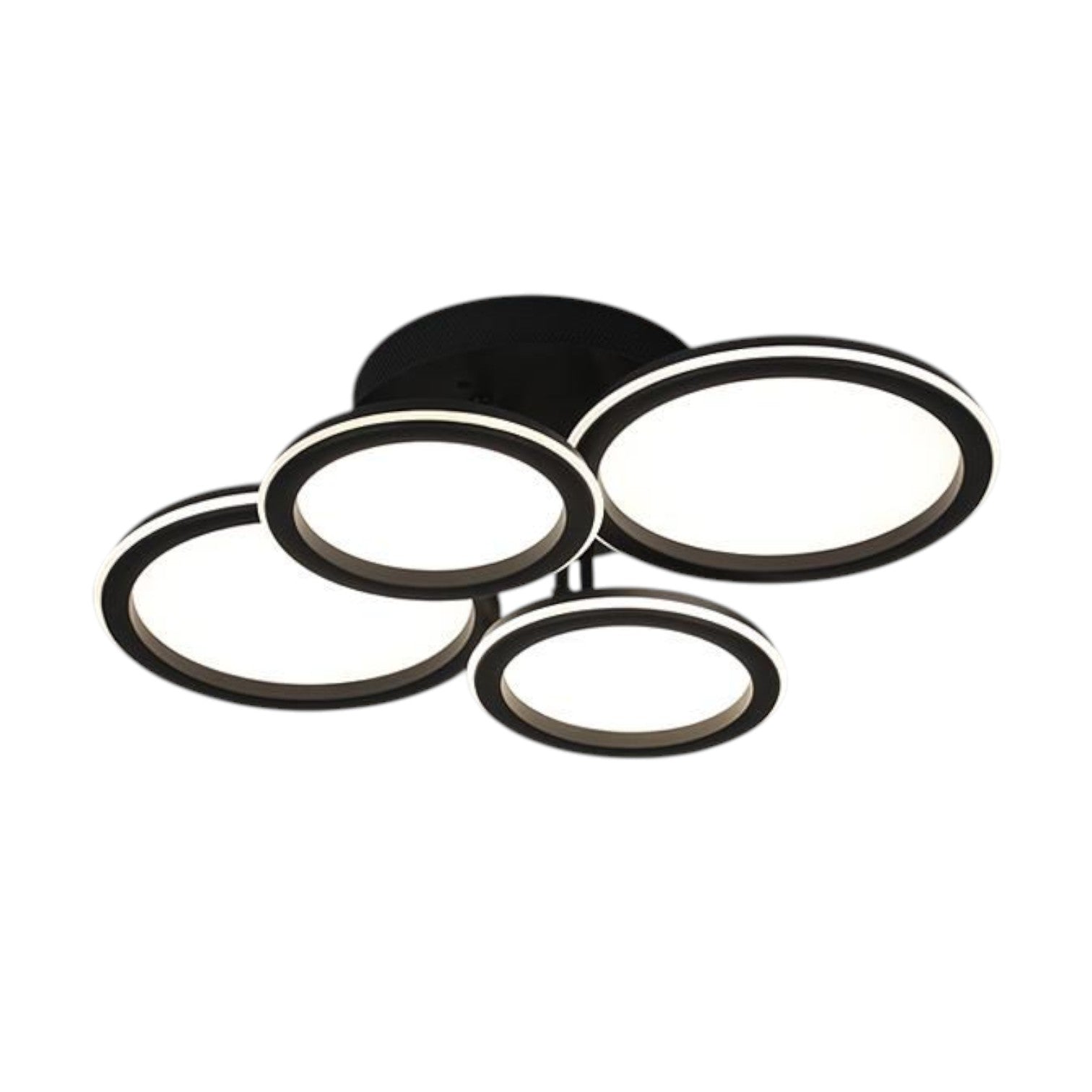 LED осветително тяло Polin 4 BLACK CIRCLE Еквивалент 600W Дистанционно