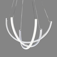 Окачено LED осветително тяло NOVIQ бяло, еквивалент 600W, с дистанционно