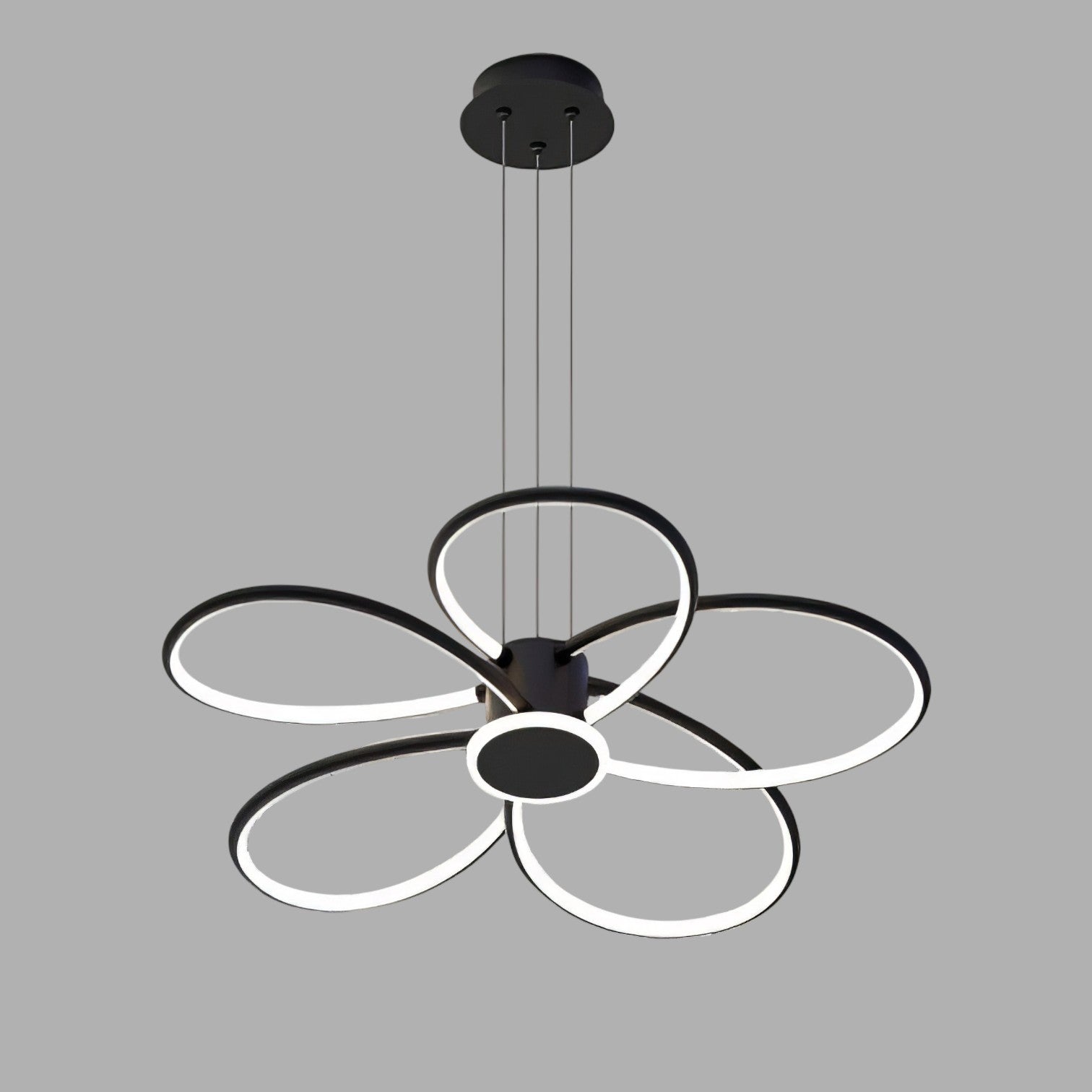 LED осветително тяло висящо ZUVY Black еквивалент 700W