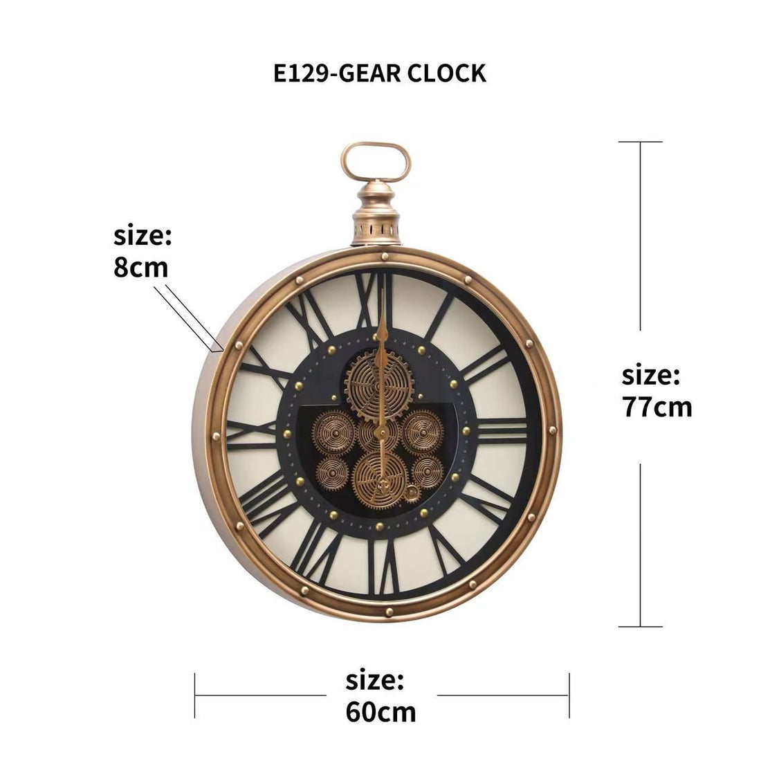 Декоративен стенен часовник Monarch Gear Clock 77x60CM