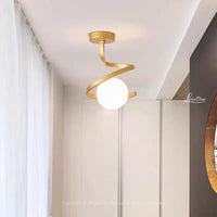 Осветително тяло MERSA Gold с матов абажур 1xE27