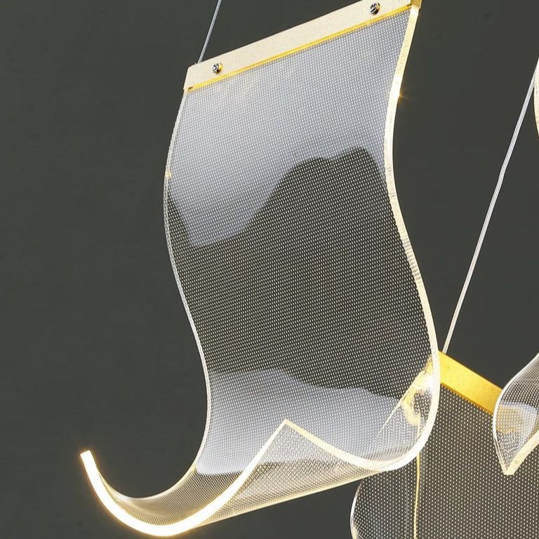 LED осветително тяло Luxury PAPER QUILL GOLD 18 елемента Еквивалент 350W Дистанционно