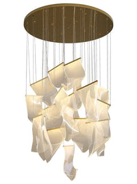LED осветително тяло Luxury PAPER QUILL GOLD 18 елемента Еквивалент 350W Дистанционно