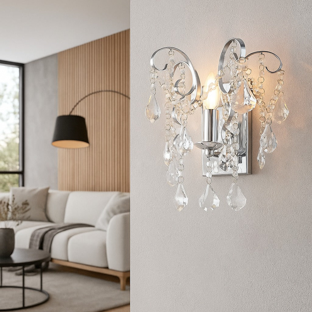 Аплик за стена кристал MONACO Silver