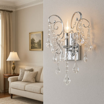 Аплик за стена кристал MONACO Silver