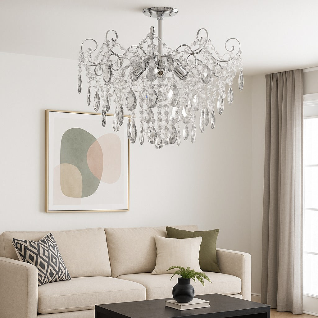 Полилей MONACO Cristal Silver ⌀50cm