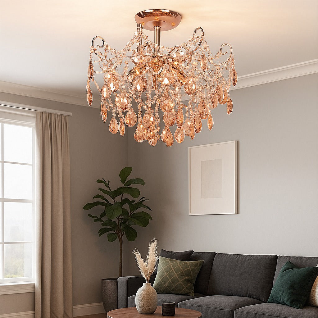 Полилей от кристал MONACO Gold ⌀50cm